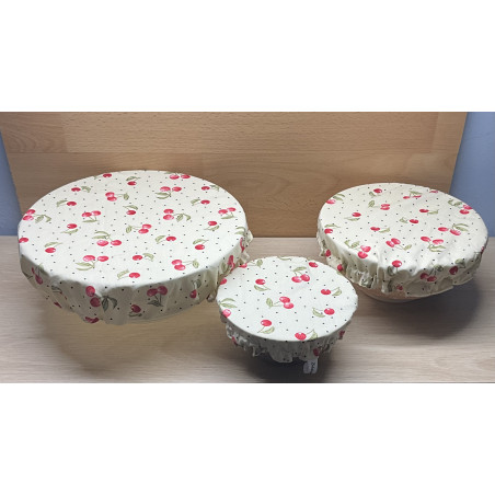 Charlottes alimentaires « cerises » lot de 3