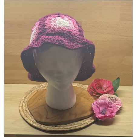 Chapeau hiver au crochet fait main