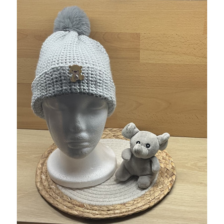 Bonnet enfant « gris clair  »