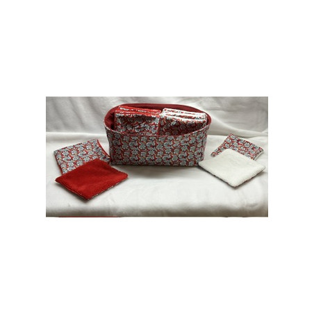 Panier  20 lingettes démaquillantes lavables