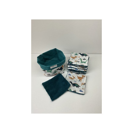 Panier lingettes bébé « dinosaures »