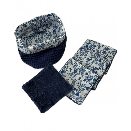 Panier 10 lingettes démaquillantes lavables