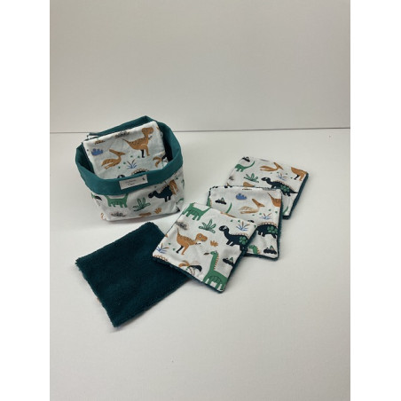 Panier lingettes bébé « dinosaures »