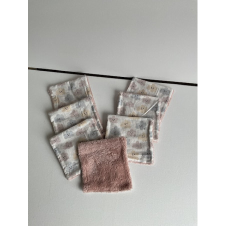 Lot 7 lingettes bébé «nuages »