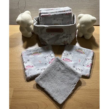 Panier lingettes bébé « chat »