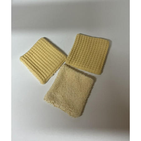 Pads démaquillants jaune