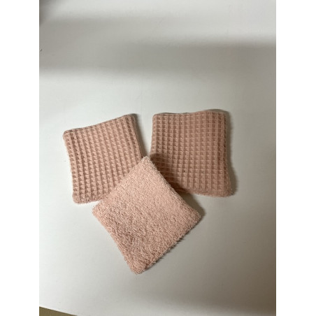 Pads démaquillants saumon