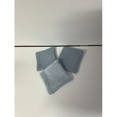 Pads démaquillants bleu ciel