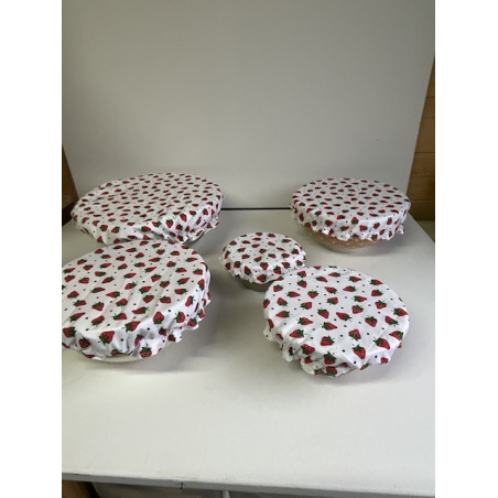 Charlottes alimentaires « fraises » lot de 5