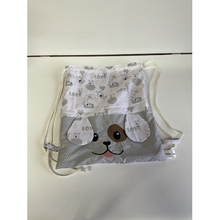 Sac à dos / pochon brodé chien