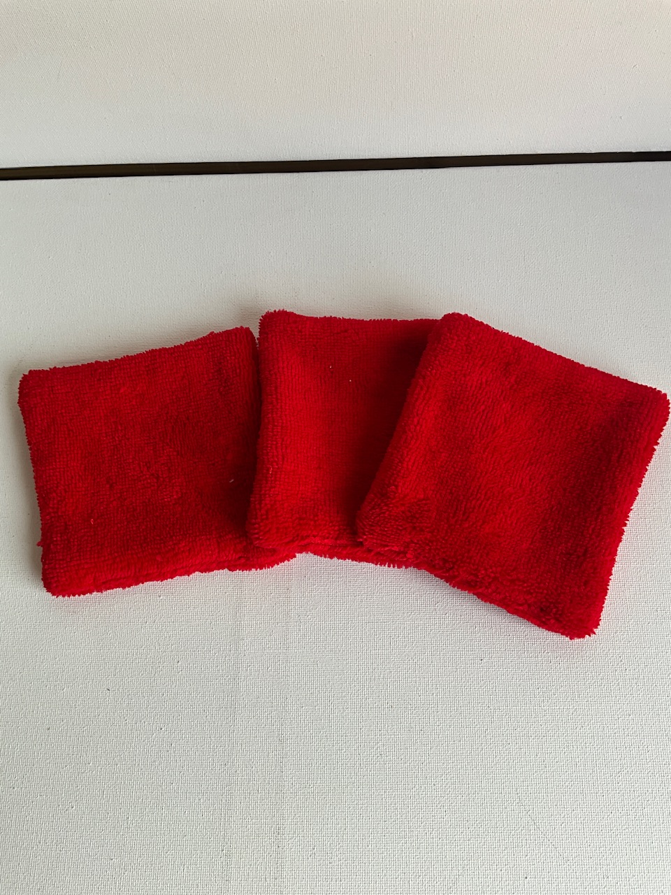 Lot de 3 pads bambou ( rouge) – Image 2