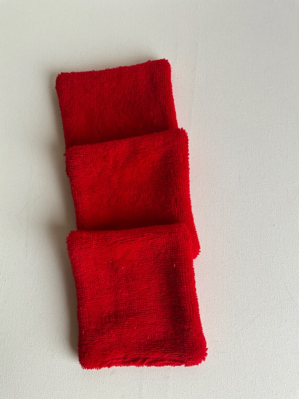 Lot de 3 pads bambou ( rouge)