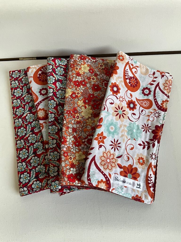 5 feuilles essuie tout lavable « nid abeille »