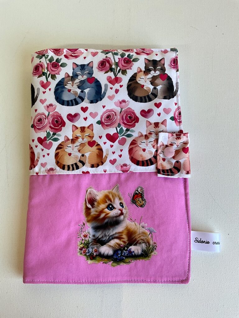 Protège carnet de santé chat (floqué )