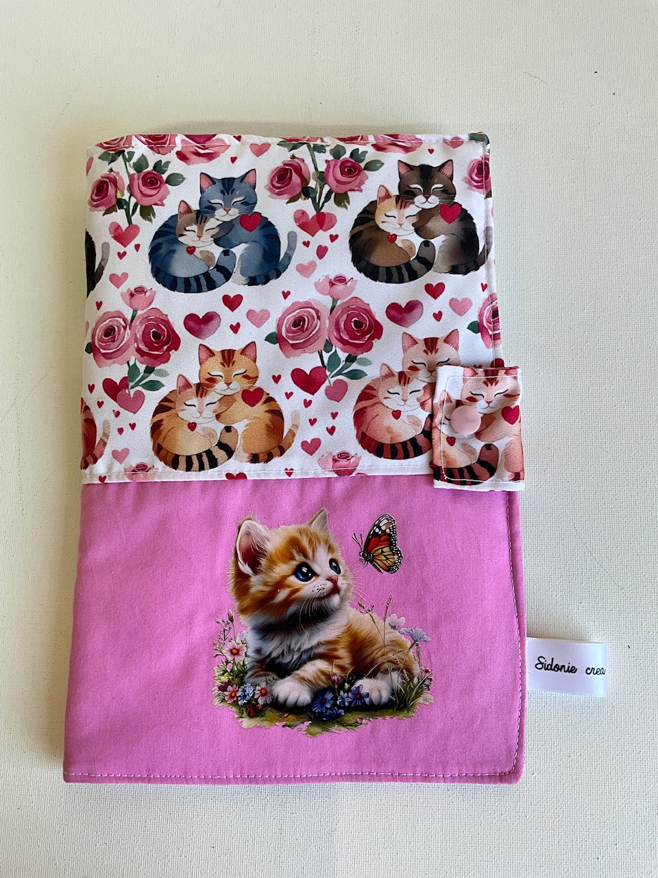 Protège carnet de santé chat (floqué )
