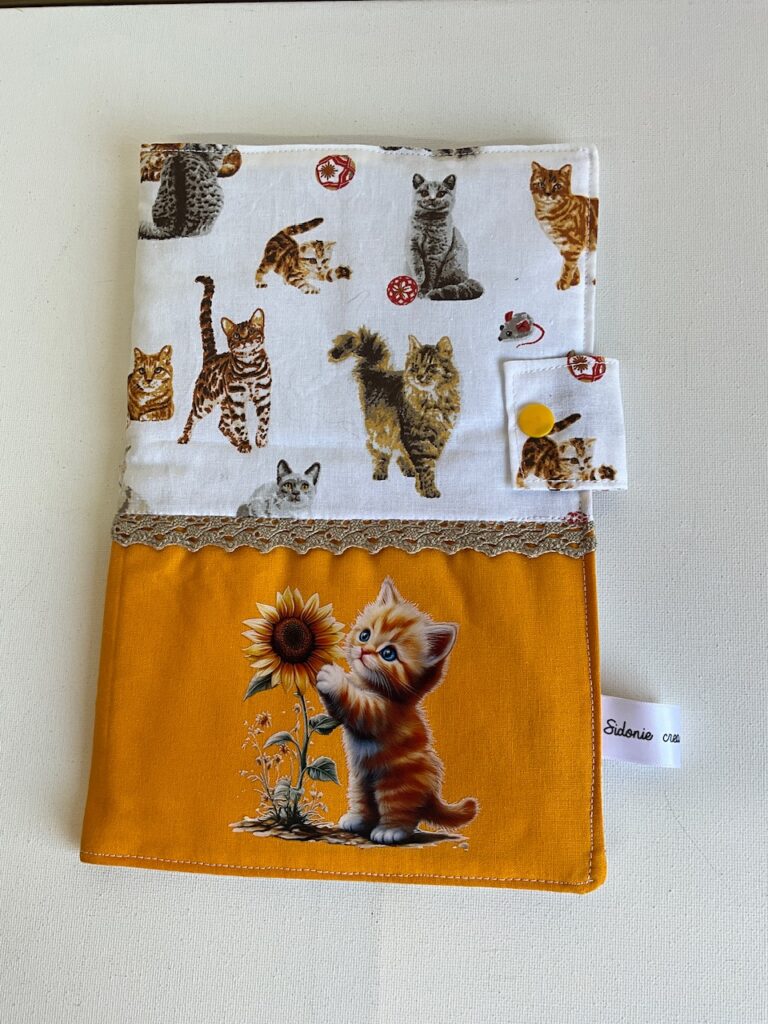 Protège carnet de santé chat (floqué )