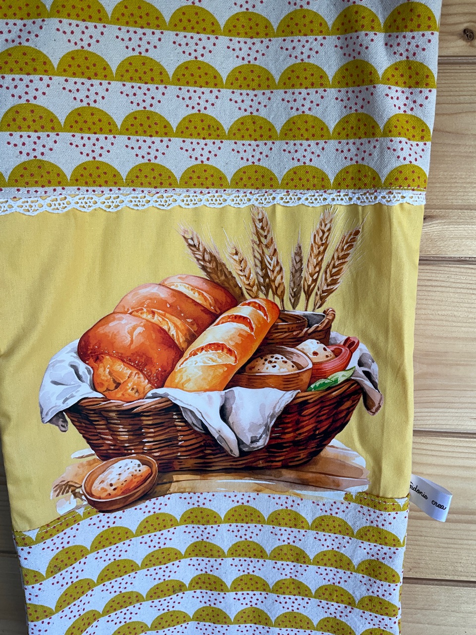 Ensemble Sac à pain floqué + sac à tarte assorti – Image 3