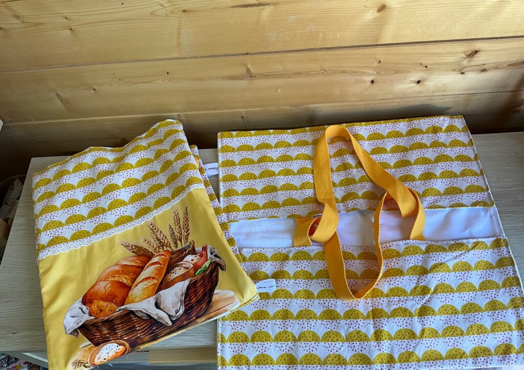 Ensemble Sac à pain floqué + sac à tarte assorti