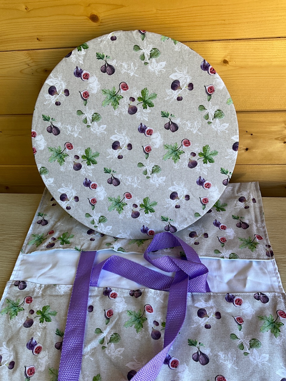 Ensemble Sac à pain brodé + sac à tarte assorti – Image 6