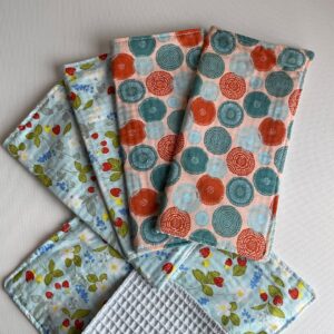 5 feuilles essuie tout lavable « nid abeille »